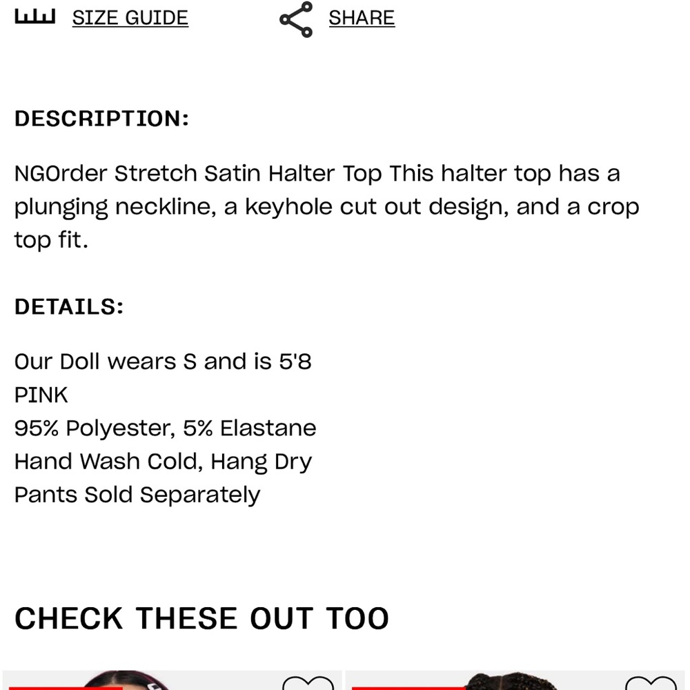 NGOrder Satin Halter Top - Picture 8 of 9